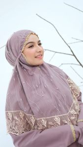 Mukena Terusan Katun Dewasa Motif Balqees