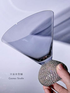 Luxury Diamond Embedded Champagne Glass European Style Cocktail Cup Red Wine Glass Crystal Glass Beverage Cup Cosmos Brand