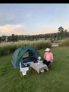 2/4/6 Waterproof Tent Outdoor Camping automatic Double Layer Suitable For Family Travel Beach Hiking