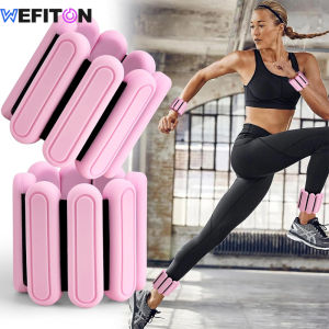 1Pair Adjustable Ankle & Wrist Weights (1Lbs/0.45kg Each)-Wearable Silicone Straps for DanceBarre-WomenMenFitness Enthusiasts