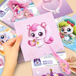 Cute Craft DIY Paper Cutting Materials Educational Toys for Kindergarten Children 3 to 6 Years Old Girls 3D Handmade Making