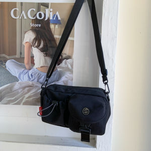 Casual Waterproof Lightweight Japanese Style Chest Bag Multi-Pocket Womens Bag Simple Multi-Functional Single Shoulder Slant Bag