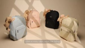 Balo thỏ bông nữ jellycat bunny cao cấp NATOLI nhiều ngăn đi học cute phong cách hàn quốc - BST Sweet Bunny Backpack B28
