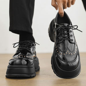 CONGLINSHIZI | Versatile Thick-Sole Height Increasing Derby Shoes
