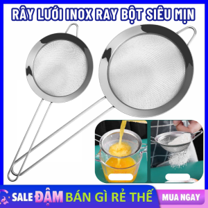 Ray Lọc Inox Cầm Tay Ray Lọc Bột Lọc Thức Ăn Siêu Mịn Chịu Nhiệt Cao Cấp Muỗng Lưới Lọc Sữa Hạt Dụng Cụ Nhà Bếp
