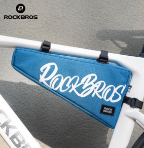 ROCKBROS Bike Triangle Bag 1.9L Large Capacity Durable MTB Road Bike Front Tube Bag Multiple Storage Stable Cycling Front Bag