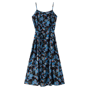 Toyouth | Retro French Style Flowy Spaghetti Strap Dress