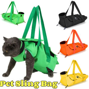 Pet Carrier Sling Bag Multi-Function Dog Cat Grooming Restraint Fixed Bags Anti-scratch Bathing Bag