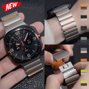 Titanium+Rubber Strap for Samsung Galaxy Watch Ultra 2025 2024 47mm Metal Magnetic Luxury Business Band For Samsung Galaxy Ultra