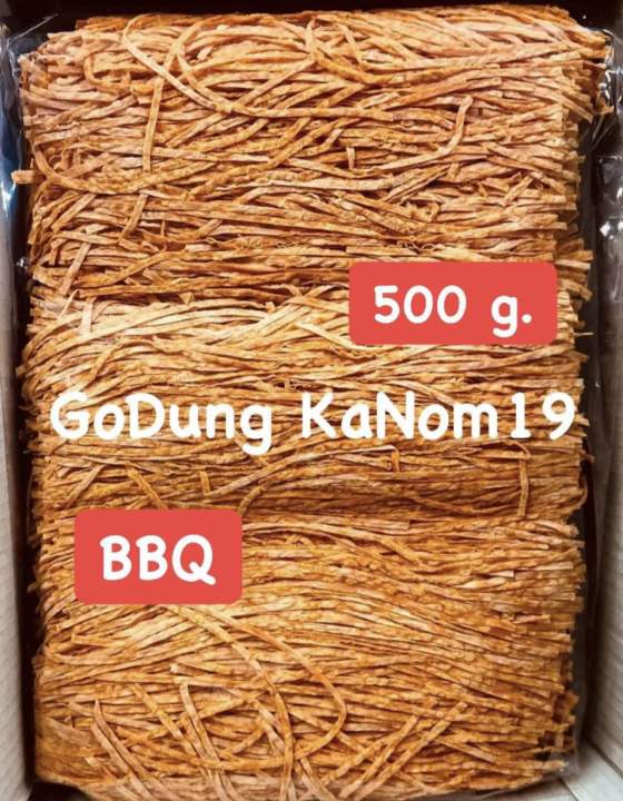 [มีของแถม🎁] 🐟ปลาทาโร่ ปลาเส้นปรุงรส รสบาร์บีคิว 🍡 1 แพ็ค น้ำหนัก 500 ...
