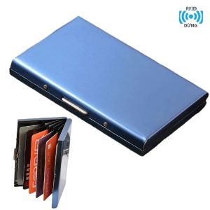 Ví Đựng Danh Thiếp RFID Dung Lượng Lớn Chất Liệu Nhôm Kim Loại Thiết Kế Mỏng Tối Giản Tiện Mang Theo Đựng Thẻ Tín Dụng