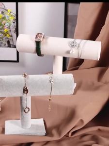 New Black Velvet Bracelet Chain Watch T-Bar Rack Jewelry Hard Display Stand Jewelry Organizer Hard Display Stand