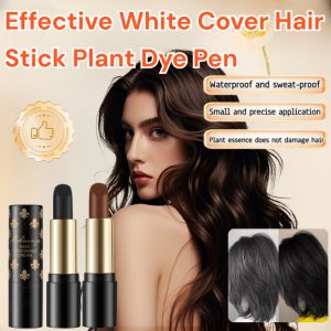 No Rinse Long-Lasting Gray Coverage Hair Color Pen One-Time Styling Tool Plant-Based Non-Damaging Formula