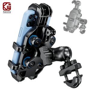 Motorcycle Phone Holder Vibration Dampener Anti-Shake Motorcycle Phone Mount Handlebar for Bike Bicycle Scooter Fit 5.4-7.2