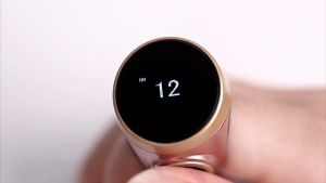 SARSA Adjustable Water-Resistant Smart Zikar Ring with OLED Display - Multicolor