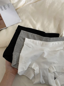 Blue Peninsula [Small Boxer Minimalist] High Waist Pure Cotton Simple plus Size Plus Size Ladies Plaid Antibacterial Crotch Young Adult Underwear