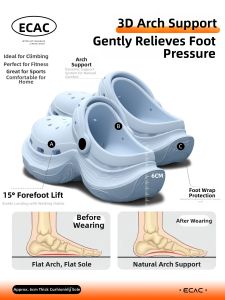 ECAC | Womens Arch Support Slip-resistant Anti-odor EVA Sole Clog Sandals