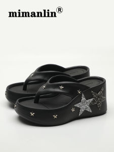 MIMANLIN | Ultra High Heel Sandals Summer New Style Anti-Slip Fashion Thick Sole Flip Flops