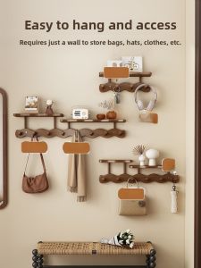 Simple Modern Wall Mounted Bedroom Entrance Storage Rack No Drilling Required Easy to Install Living Room Decorative Shelf