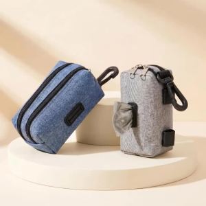 XMSJ | 1PCS Dog Poop Bag Holder for Leashes Dog Poop Bag Dispenser Treat Holder Waterproof Pouches Pet Walking Waste Bags