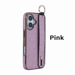 Luxury Glitter Rhinestones Phone Case for iPhone 16 15 14 13 12 11 Pro Max 14 15 16 Plus Diamond Soft Case With Band