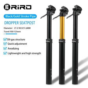 RIRO 7075 Aluminum Alloy MTB Dropper Seatpost 27.2 30.9 31.6 hand-controlled Adjustable height telescopic seat post For MTB