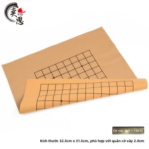 Bàn Cờ Vua Gấp Đôi Hai Mặt Da Dày