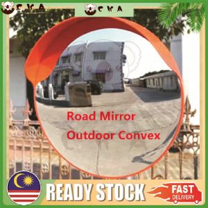 【Local shipment】45cm / 60cm / 75cm Road Safety Convex Mirror Road Traffic indoor/Outdoor ORANGE POLYCARBONATE (PC) TRAFFIC MIRROR CORNER MIRROR Wide Angle Convex High Quality