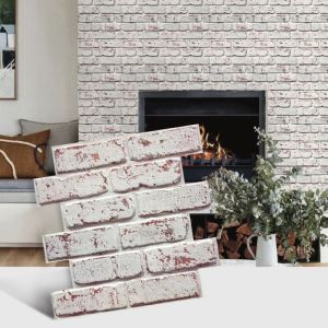 1/10pcs 3D Peel and Stick Wall Panel Tiles Brick Tiles Wall Stickers Kitchen Adhesive Sticker Backsplash for Kitchen Bedroom
