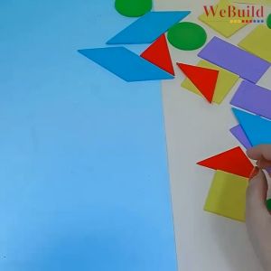 Wooden Geometry Shape 木质几何片 Early Mathematics Education Cognition Toy Toddler Children Kid Kindergarten 早教形状圆形数学 Permainan WeBuild