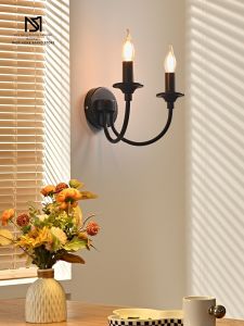 MOYU | French Vintage Black Wall Sconce