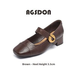 Agsdon | Summer New Design Breathable Shallow Toe French Style Comfort Soft Bottom Shoes