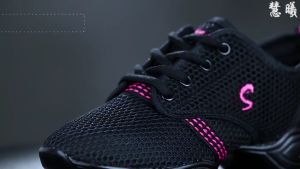 Fashionable Women's Footwear: Breathable Black Rubber Shoes for Outdoor Casual Walking