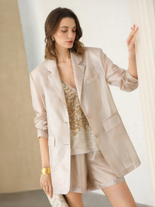 COCOBELLA | Stylish Translucent Collared Blazer Casual Jacket