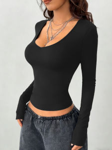 Womens Long Sleeve T-Shirt,High Stretch Super Soft V-Neck,All-Season Fit