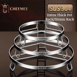 Universal stainless steel steamer rack Leak-proof and scald-proof stainless steel steamer with lid Three-layer thickened food-grade steamer accessories Universal steam rack for home and commercial use Steaming tray Steaming grid