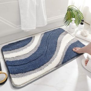 VIKAMA Imitation Cashmere Doormat Non Slip Water Absorbent Floor Rug Bathroom Hallway Bedroom Entrance Modern Home Decor Mat
