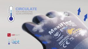 [5 PAIRS] ATG MaxiFlex Active 34-824 Safety Gloves Touchscreen Blue