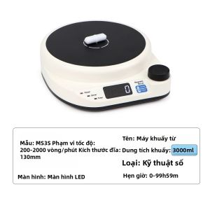 Máy Khuấy Từ Mini Máy Khuấy Điện 2000RPM Với Thanh Khuấy Động Cơ DC Không Chổi Than Cho Phòng Thí Nghiệm Hóa Học Y Tế Phích Cắm EU