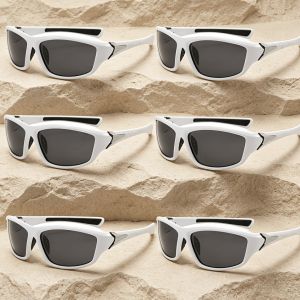 6pcs Anti Slip Sports Sunglasses with Windproof Covers and Colorful Glasses Suitable for Off-road Driving