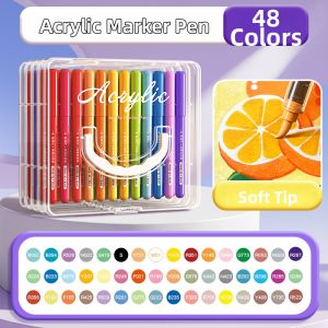 MINGZHUO | Child Friendly Non-bleed Layerable Liquid Ink Soft Tip Markers 60 Colors