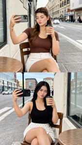Zeneya BUY 1 TAKE 1 Racerback + Roundneck Bodysuit For Women Short Sleeve Shapewear Top Bodycon Body Shaper