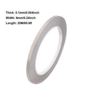 1pcs 20 Meter Double Conductive Fabric Cloth Tape Single-Sided Laptop Cellphone LCD EMI Shielding Adhesive Tape