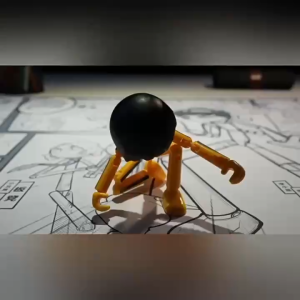 Assembly Model Stickman Kung Fu Bruce Lee Action Figure Simple Assembly Posable Dolls Blind Box 13.5CM Random