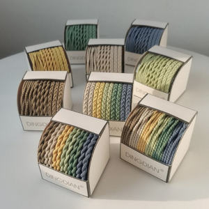High Elasticity Basic Boxed Rope Knot Hair Ties Popular Splicing Twisted Hair Bands Korean Style Hair Accessories