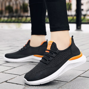 Giày Nữ Thể Thao Đế Mềm Phong Cách Hàn Quốc Với Mặt Giày Dệt Kim Thoáng Khí