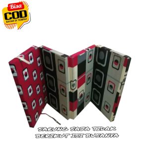 cover/sarung kasur resleting busa lipat 4 tebal 15cm size 90100120145160180cm