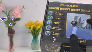 (Sản phẩm bán tại Mỹ) Máy lọc nước đầu vòi màn hình LED tia UV khử khuẩn Eurolife EL-LS-A13 (Xám Trắng)