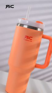 Mr Ric 40oz X-Plus Sip-Smart Straw Tumbler Double Wall Insulation Stainless Steel Cup The Beverage Water Bottle Cup