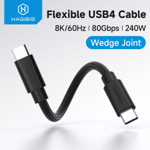 Hagibis | Hagibis USB C to USB C Cable USB 4 Full Function Cable 80Gbps 240W Fast Charging 8K Video Cord For Thunderbolt 5 iPhone 17 Pro